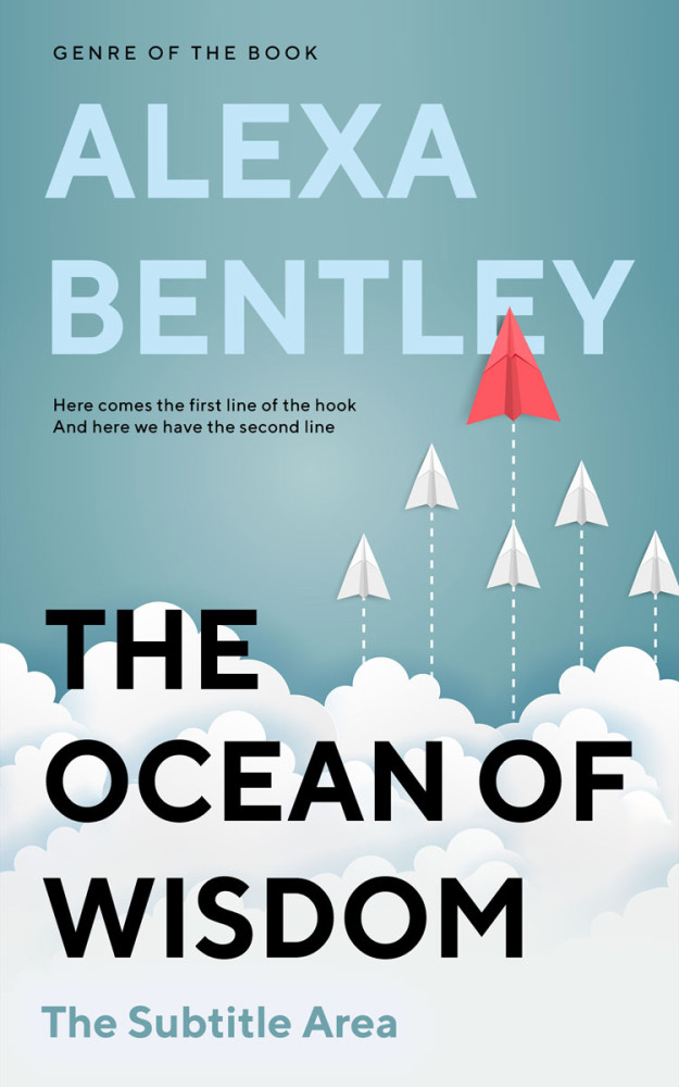 Front view of Neptune #9046 - Premade Business Book Cover