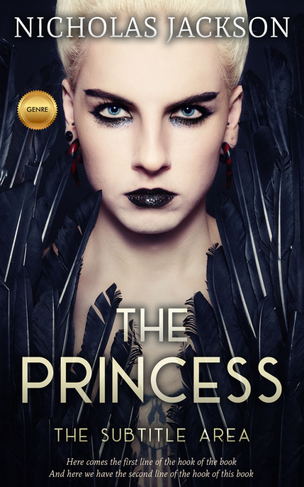 Front view of Steel Gray #9254 - Premade Fantasy Book Cover