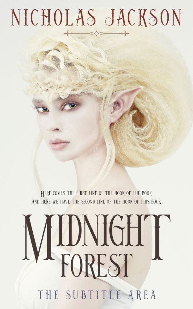 Front view of Satin Linen #9373 - Premade Romance Book Cover