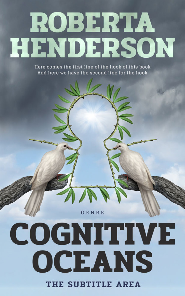 Front view of Jungle Mist #9438 - Premade Poetry Book Cover