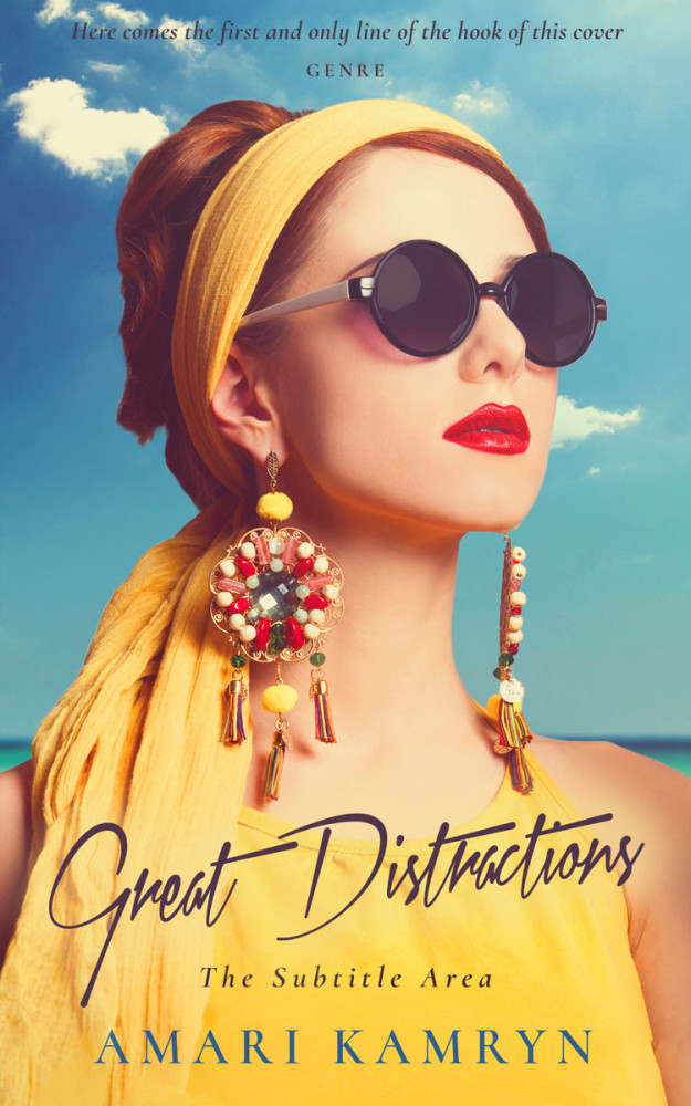 Front view of Harvest Gold #9523 - Premade Romance Book Cover