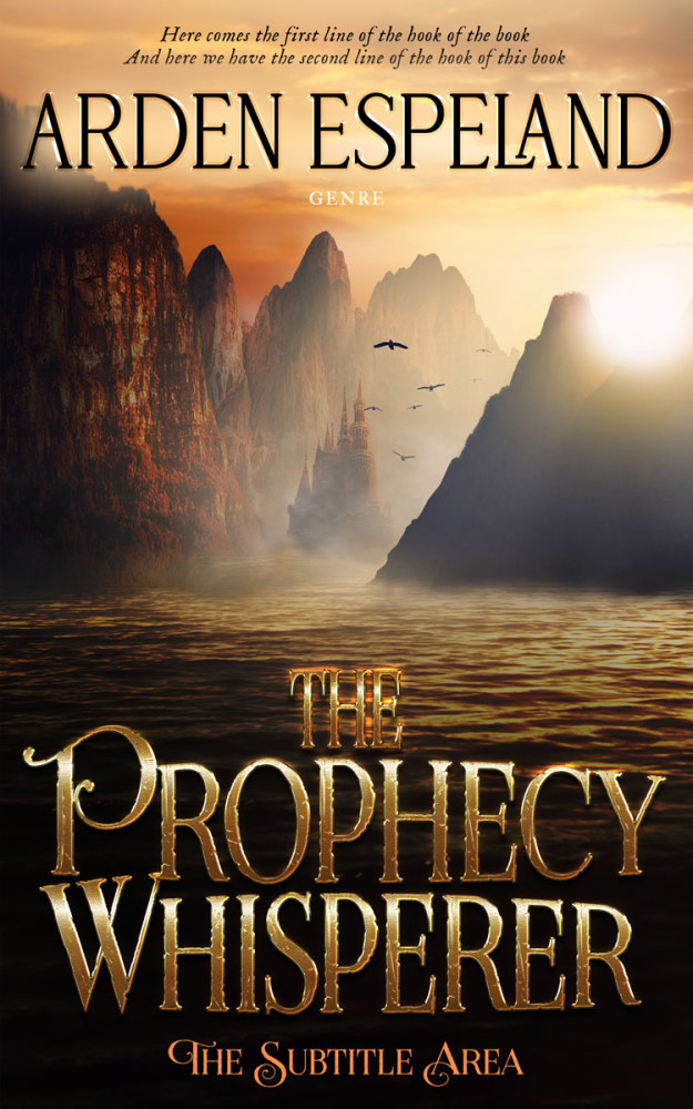 Front view of Gold Sand #9705 - Premade Fantasy Book Cover