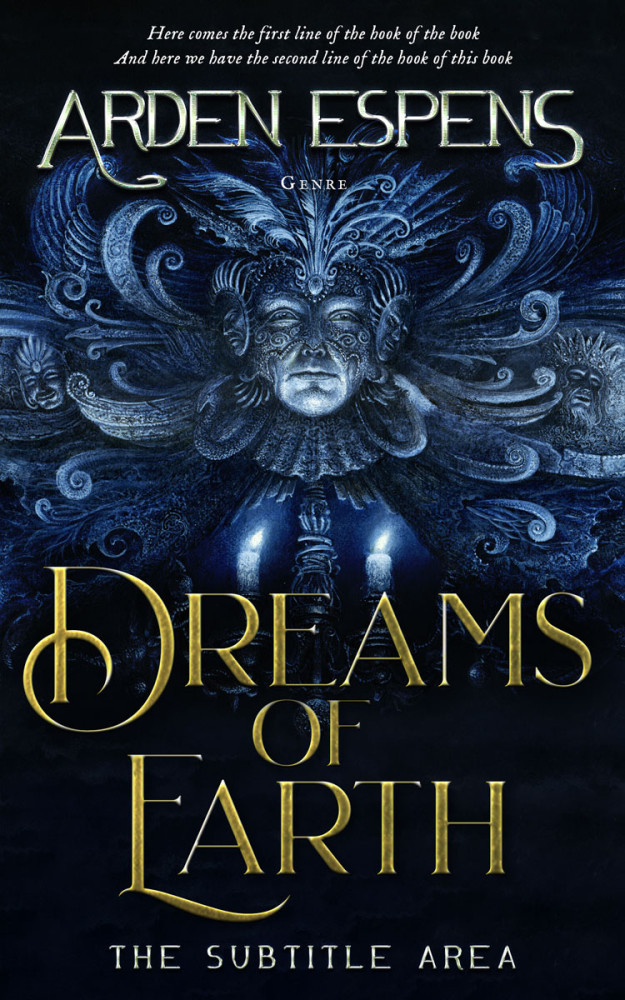 Front view of Ebony #9724 - Premade Fantasy Book Cover