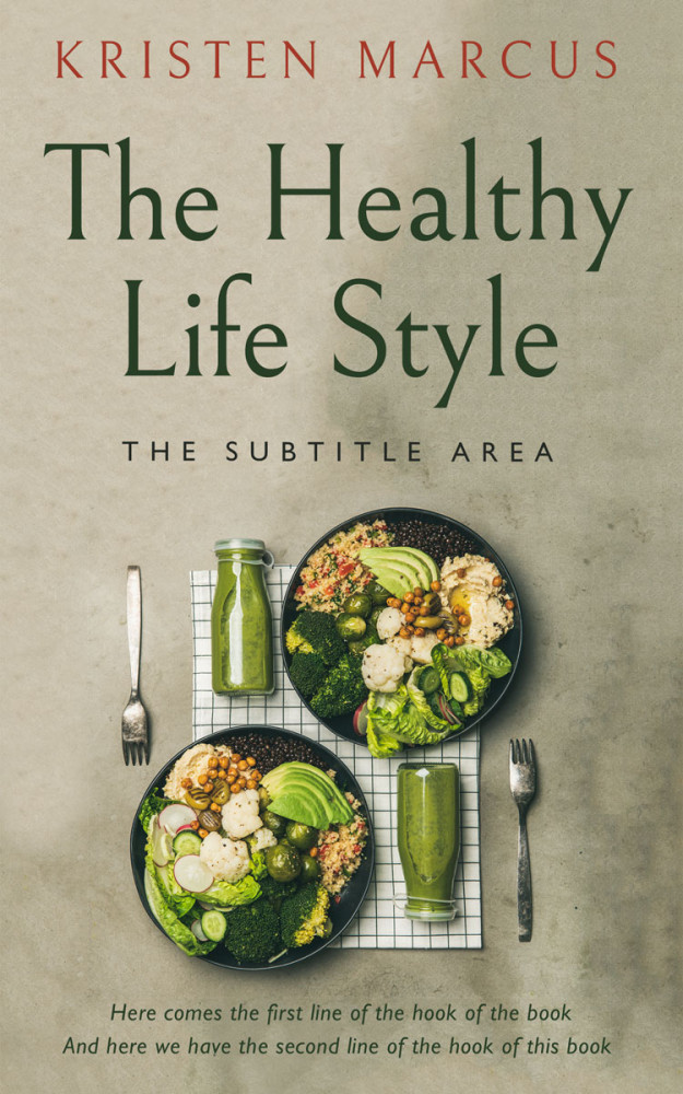 Front view of Taupe Gray #10672 - Premade Health & Dieting & Fitness Book Cover