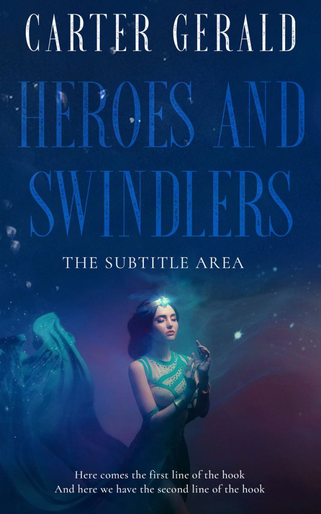 Front view of Blue Zodiac #11573 - Premade Fantasy Book Cover