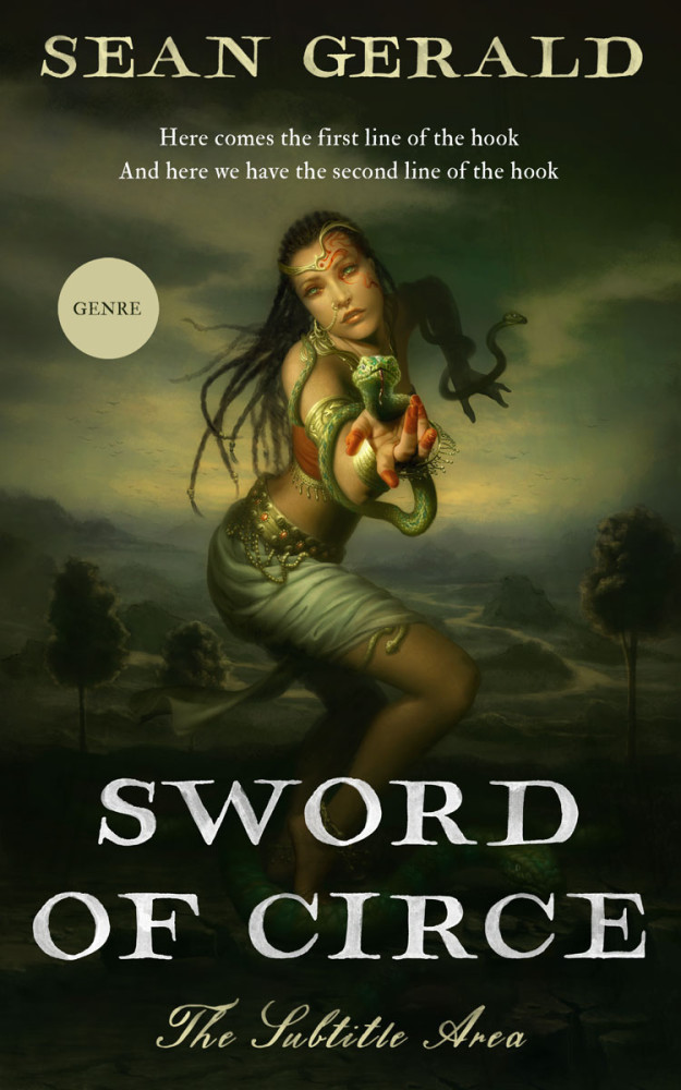 Front view of Black Olive #11577 - Premade Fantasy Book Cover