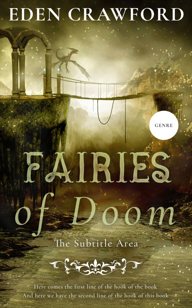 Front view of Metallic Bronze #11678 - Premade Fantasy Book Cover