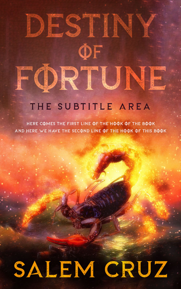 Front view of Sanguine Brown #11687 - Premade Fantasy Book Cover