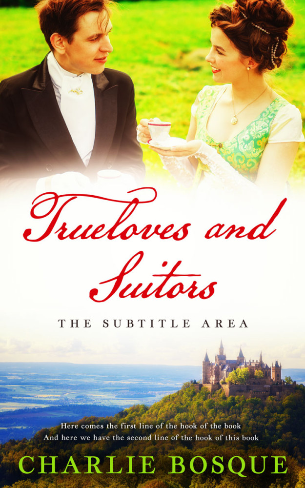 Front view of Green White #11799 - Premade Historical Book Cover