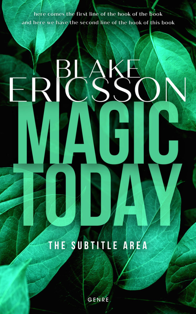 Front view of Bottle Green #11920 - Premade Abstract Book Cover