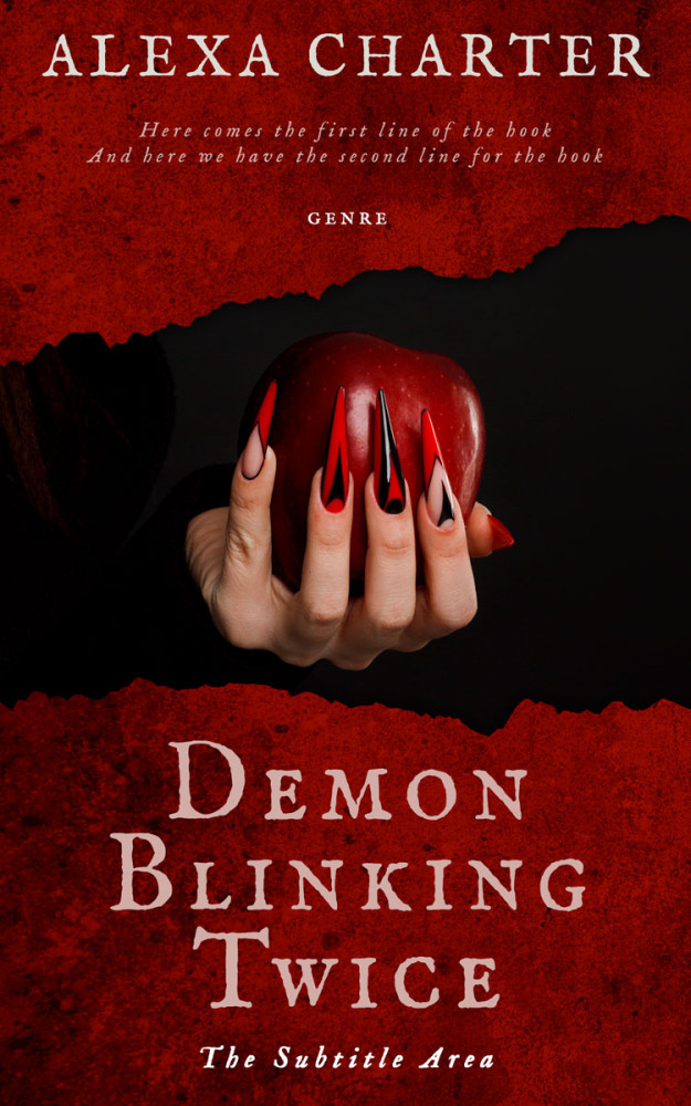 Front view of Dark Burgundy #12338 - Premade Horror Book Cover