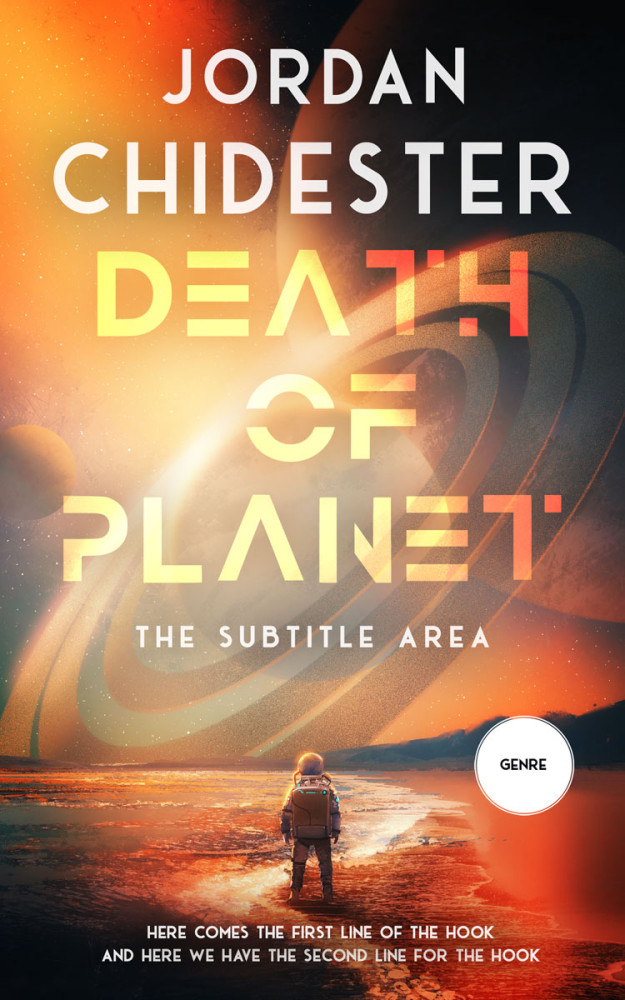 Front view of Antique Brass #12354 - Premade Science Fiction Book Cover