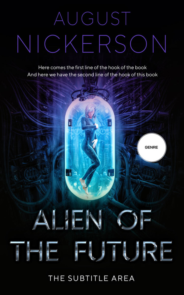 Front view of Vulcan #12374 - Premade Science Fiction Book Cover