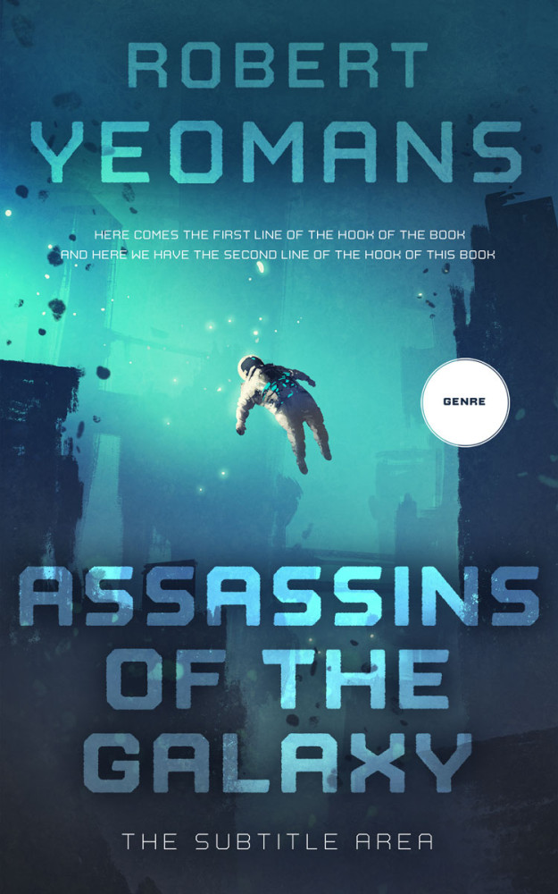 Front view of Blue Dianne #12379 - Premade Apocalyptica Book Cover