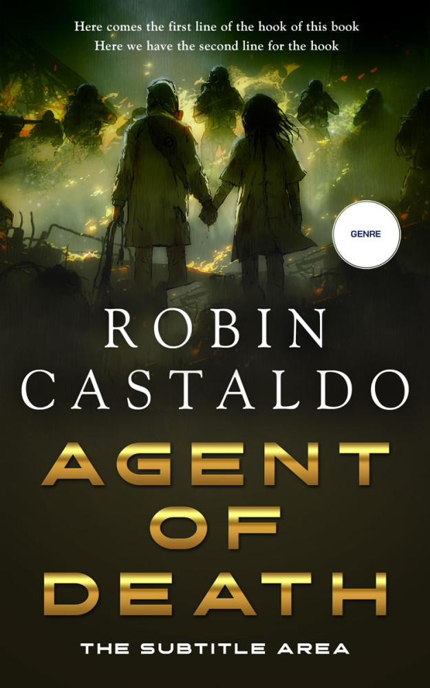 Front view of Black Olive #12413 - Premade Apocalyptica Book Cover