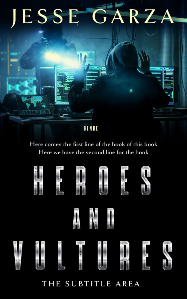 Front view of Ebony #12494 - Premade Mystery & Thriller & Suspense Book Cover