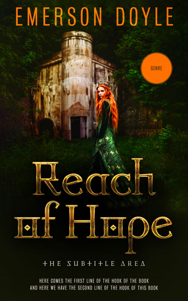 Front view of Green Waterloo #12702 - Premade Fantasy Book Cover | BookCoverZone