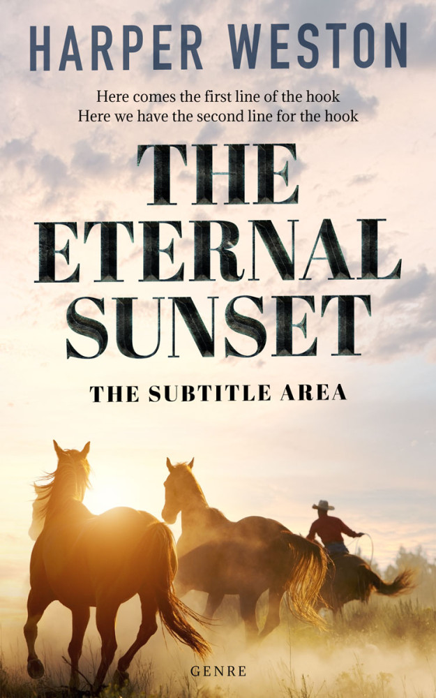 Front view of Bizarre #12949 - Premade Western Book Cover