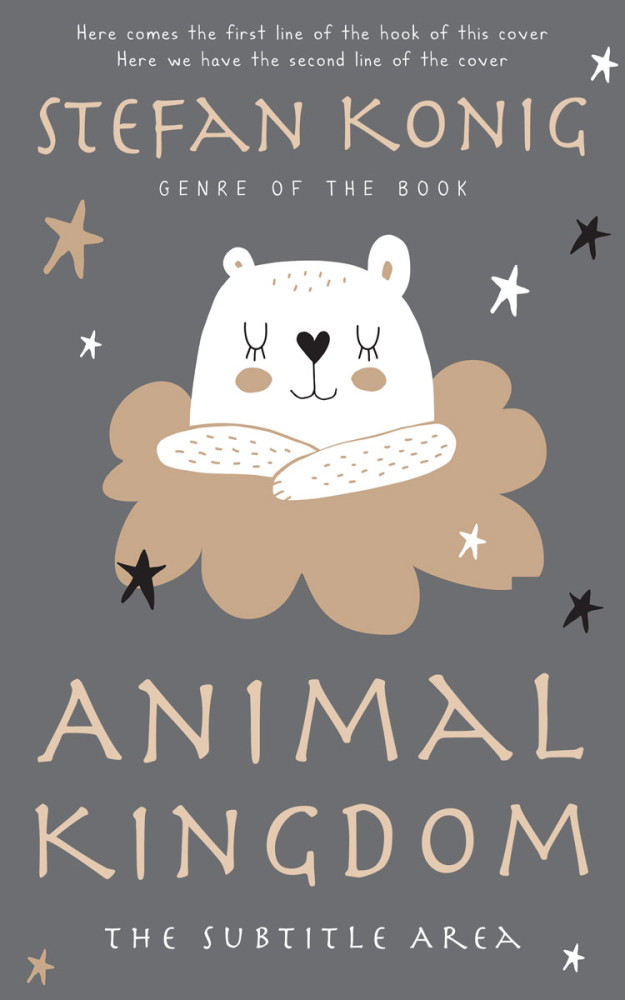 Front view of Mid Gray #13112 - Premade Abstract Book Cover