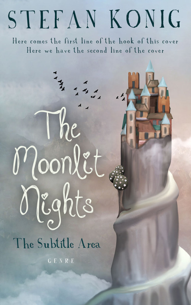 Front view of Gray Chateau #13121 - Premade Surreal Book Cover