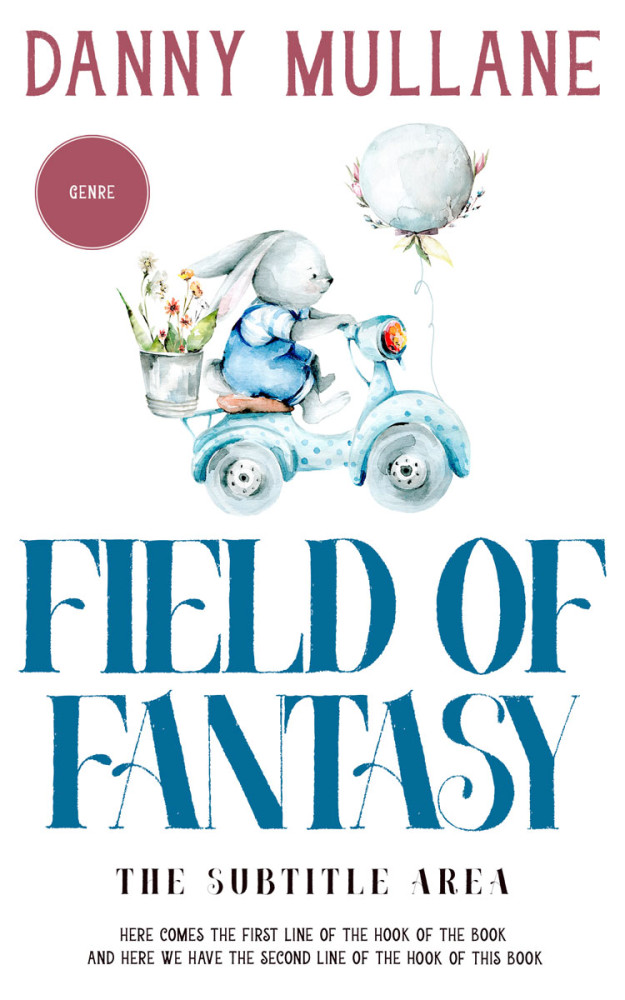 Front view of Venice Blue #13223 - Premade Surreal Book Cover