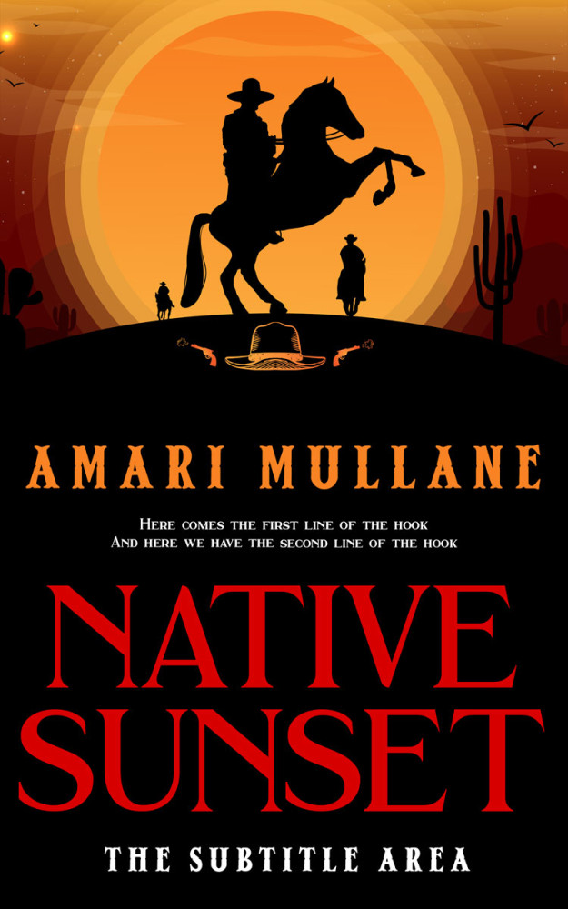 Front view of Fire Bush #13298 - Premade Action & Adventure Book Cover