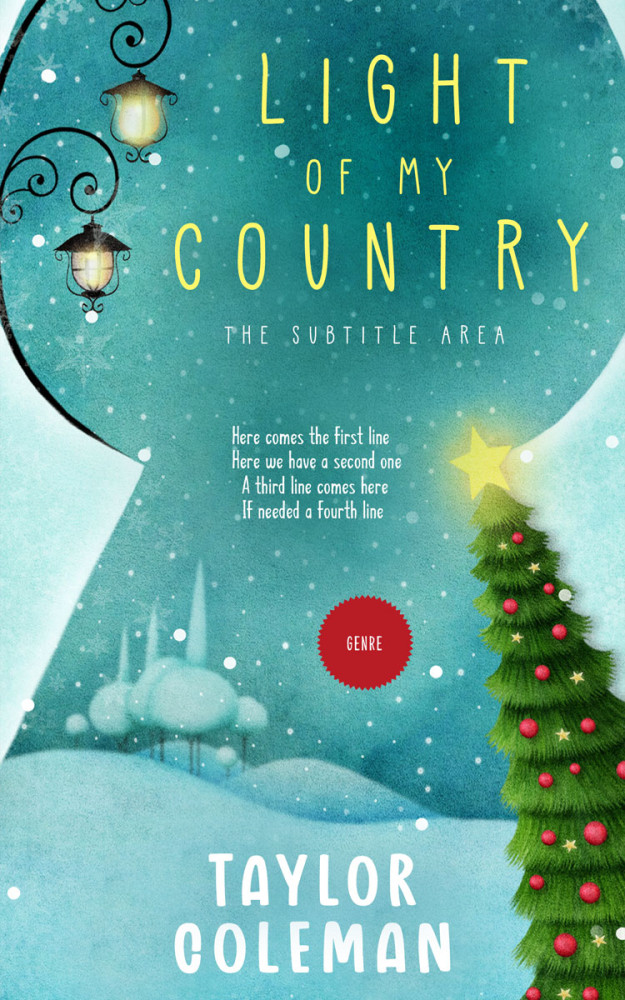 Front view of Hippie Blue #13626 - Premade Fantasy Book Cover