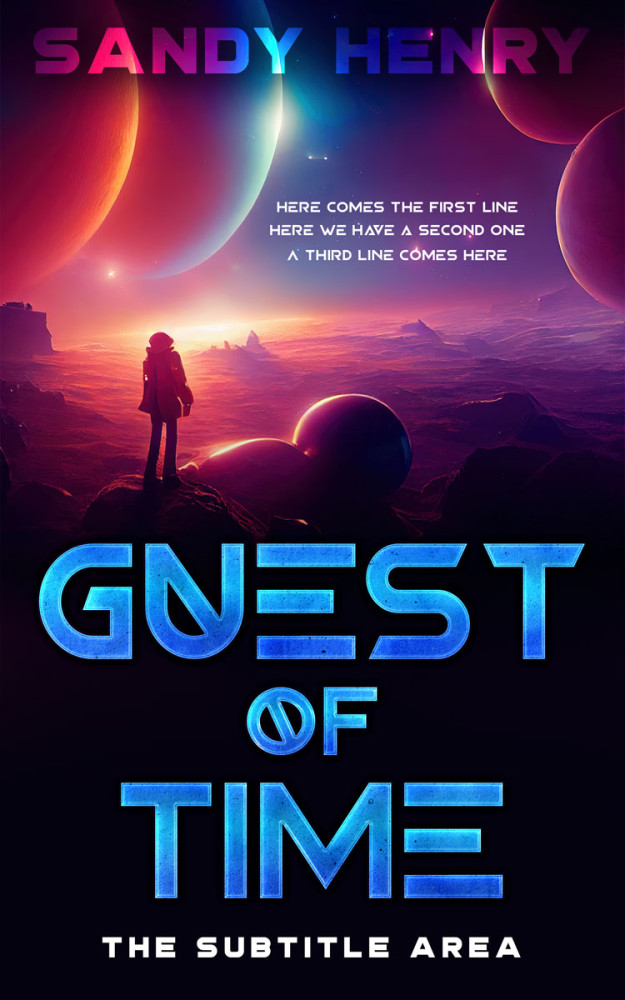 Front view of Contessa #13812 - Premade Science Fiction Book Cover