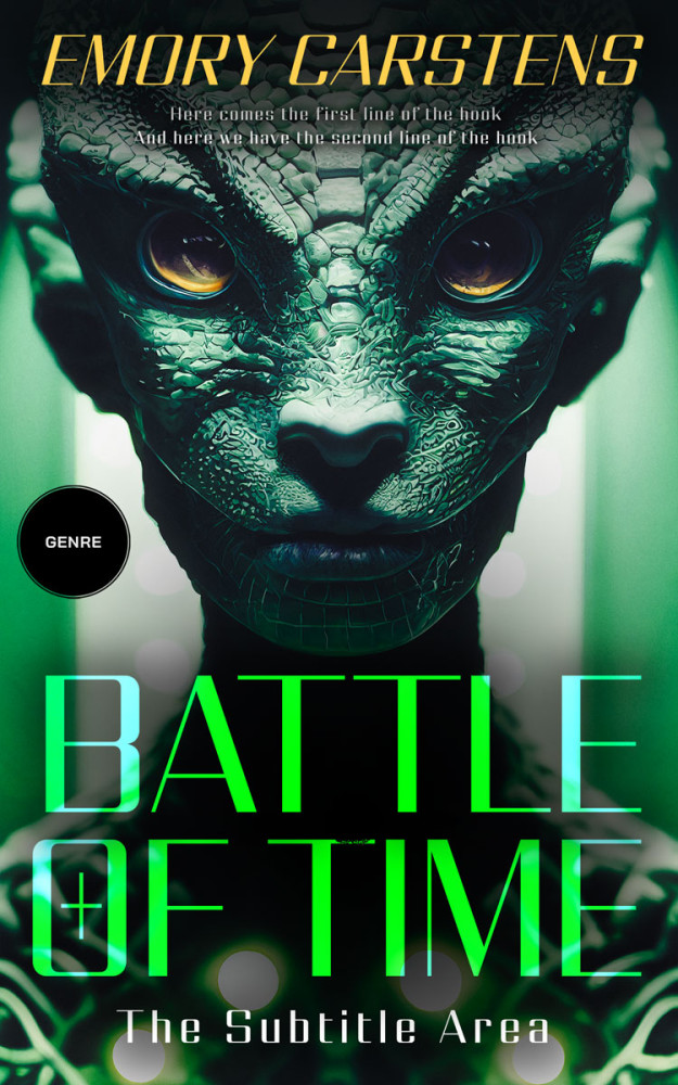 Front view of Aztec #13848 - Premade Science Fiction Book Cover