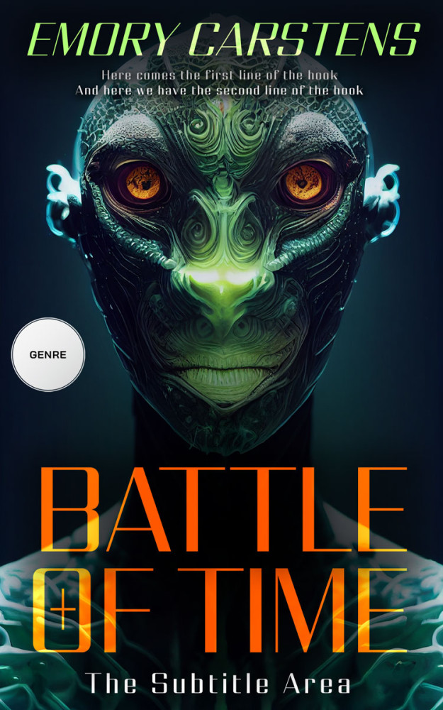Front view of Aztec #13849 - Premade Science Fiction Book Cover