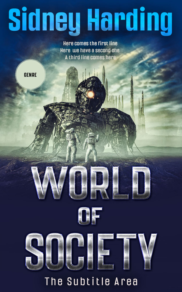 Front view of Clay Ash #13949 - Premade Science Fiction Book Cover