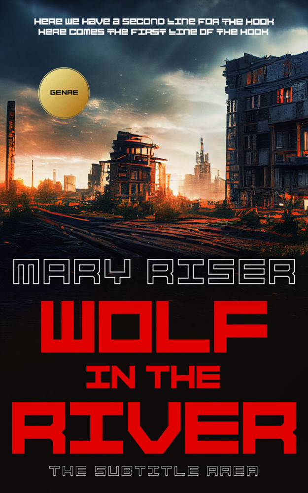 Front view of Shark #14001 - Premade Apocalyptica Book Cover