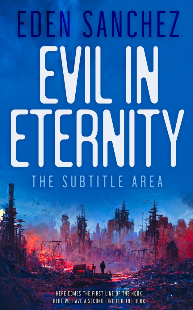 Front view of Tory Blue #14014 - Premade Apocalyptica Book Cover