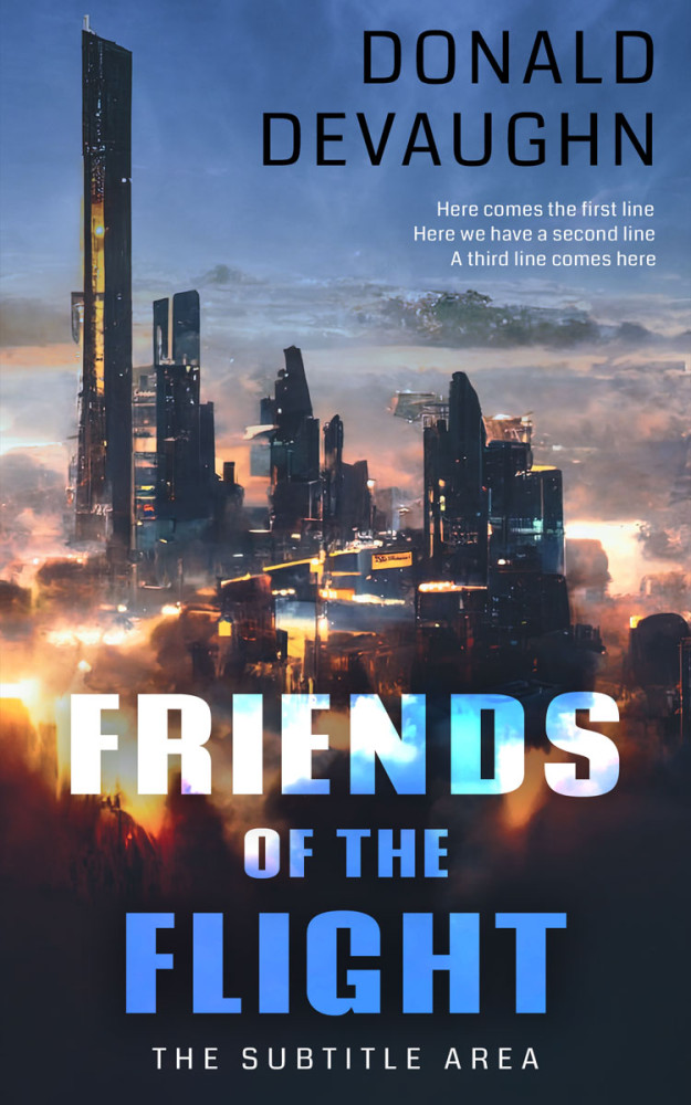 Front view of Ebony Clay #14323 - Premade Science Fiction Book Cover