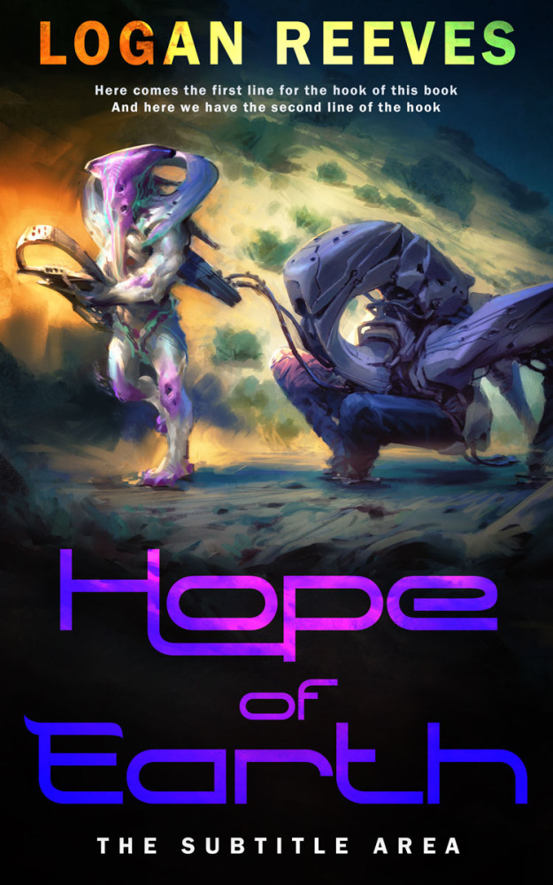 Front view of Tan #14339 - Premade Apocalyptica Book Cover