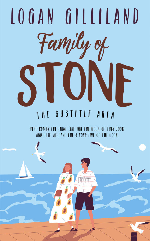 Front view of Blizzard Blue #14363 - Premade Romance Book Cover