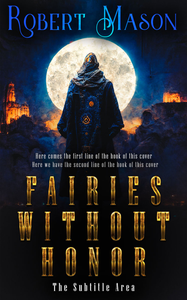 Front view of Vulcan #14488 - Premade Fantasy Book Cover