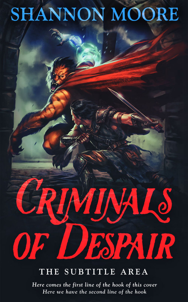 Front view of Steel Gray #14588 - Premade Fantasy Book Cover