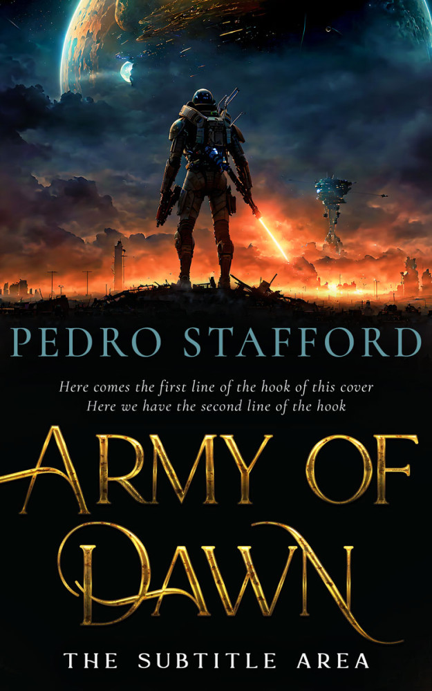 Front view of Raw Sienna #14610 - Premade Apocalyptica Book Cover