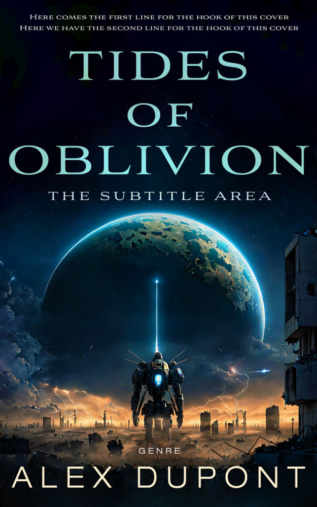 Front view of Ebony #14652 - Premade Apocalyptica Book Cover