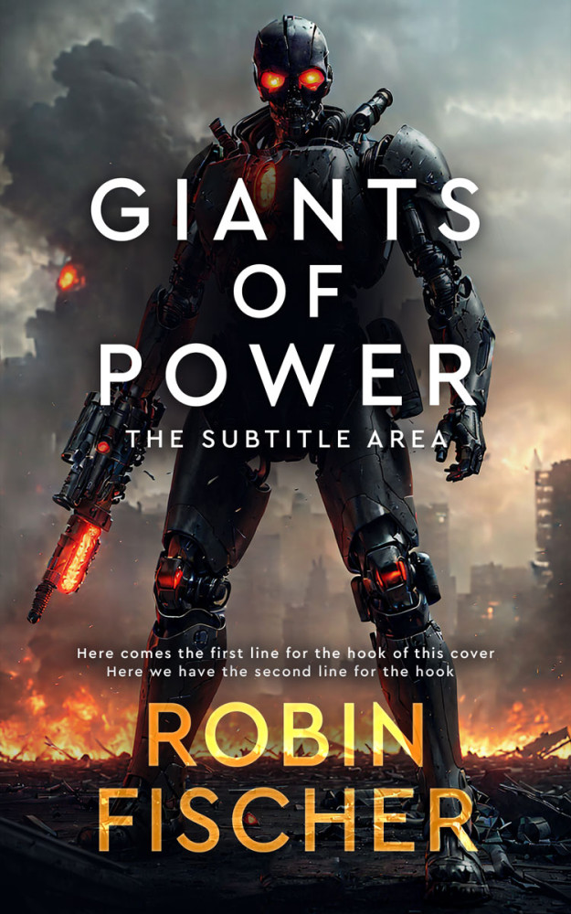 Front view of Thunder #14698 - Premade Apocalyptica Book Cover