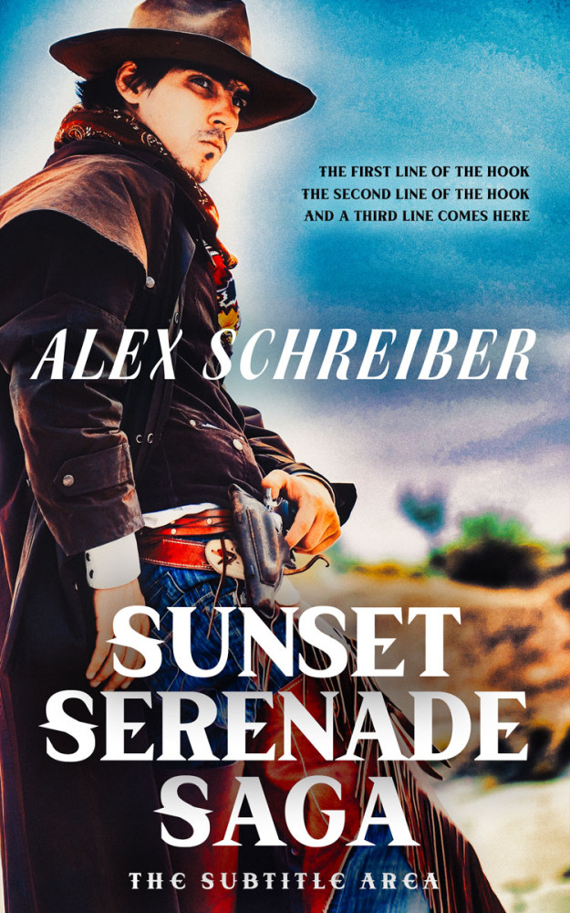 Front view of Vanilla #15377 - Premade Action & Adventure Book Cover