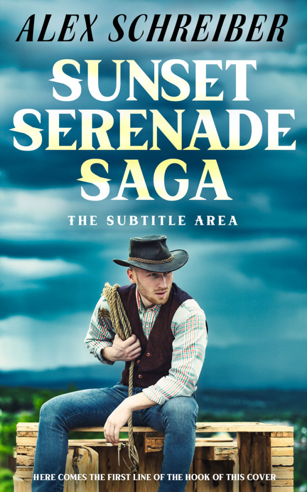 Front view of Calypso #15382 - Premade Action & Adventure Book Cover