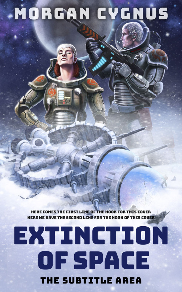 Front view of Blue Haze #15444 - Premade Science Fiction Book Cover