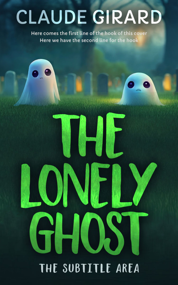 Front view of Gable Green #15466 - Premade Horror Book Cover