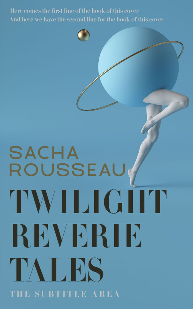 Front view of Hippie Blue #15585 - Premade Abstract Book Cover