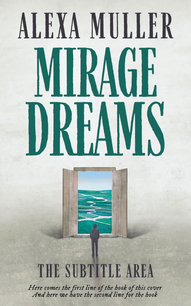 Front view of Quill Gray #15592 - Premade Surreal Book Cover