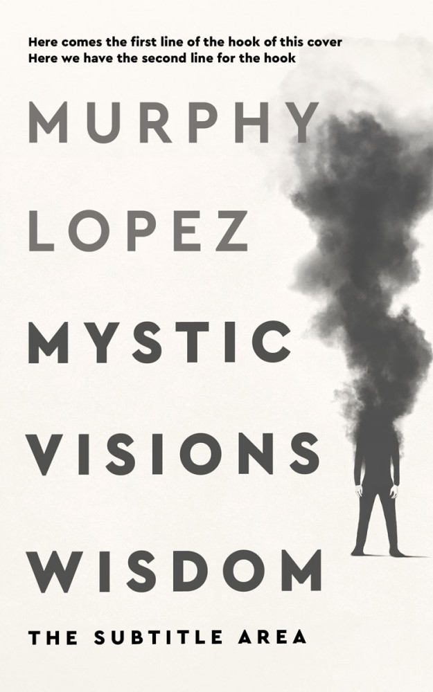 Front view of Fuscous Gray #15623 - Premade Abstract Book Cover