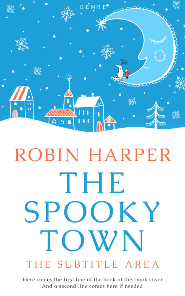 Front view of Curious Blue #15700 - Premade Horror Book Cover