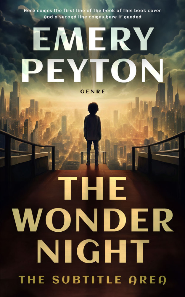 Front view of Tan #15738 - Premade Fantasy Book Cover